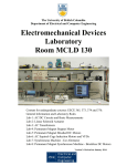 Electromechanical Devices Laboratory Room MCLD 130