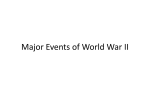 Major Events of World War II