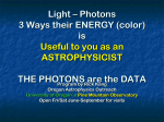 Light – Photons 3 Ways their ENERGY (color) is Useful to you as an