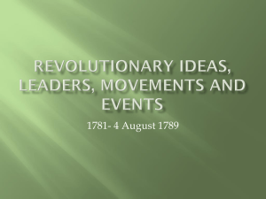 Revolutionary ideas, leaders, movements and events
