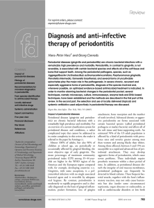 Diagnosis and anti-infective therapy of periodontitis