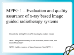 MPPG 1 – Evaluation and quality assurance of x