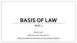 Basis of Law