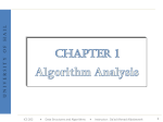 Chapter 1 Algorithm Analysis