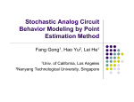 Stochastic Analog Circuit Behavior Modeling by Point g y Estimation