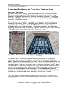 Architectural Significance and Preservation Treatment Zones
