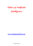 Ethics of Artificial Intelligence www.AssignmentPoint.com The ethics