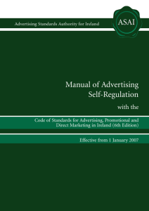 ASAI Manual of Advertising Self-Regulation