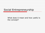 Social Entrepreneurship