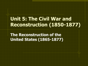 The Reconstruction (1865