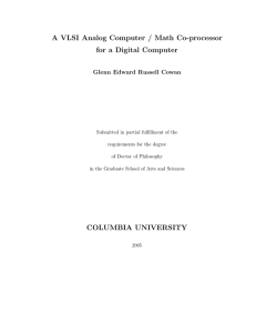 A VLSI Analog Computer / Math Co-processor for a