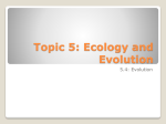 Topic 5: Ecology and Evolution - HIS IB Biology 2011-2013