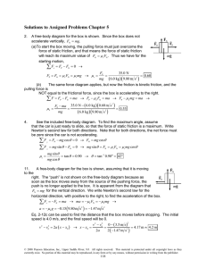 Solutions to Assigned Problems Chapter 5