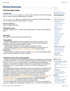 Vertical gaze palsy