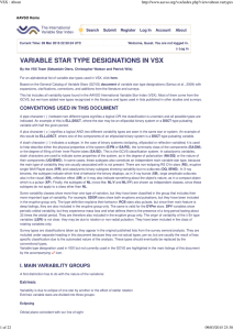 variable star type designations in vsx