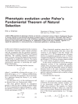 Phenotypic evolution under Fisher`s Fundamental Theorem of Natural