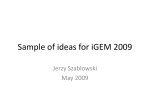 Set of ideas for iGEM 2009