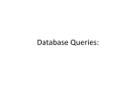 Introduction to Database Queries.