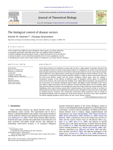 The biological control of disease vectors