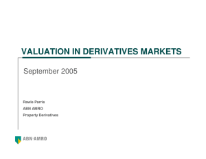 VALUATION IN DERIVATIVES MARKETS