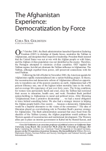 The Afghanistan Experience: Democratization by Force