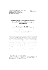 Implementing the Theory of Sum Frequency Generation Vibrational