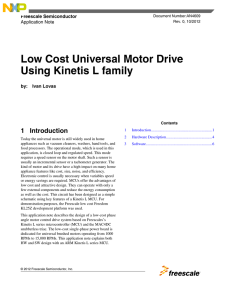 Low-cost universal Motor Drive using Kinetis L MCUs