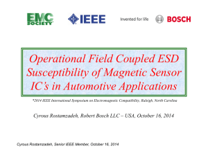 Operational Field Coupled ESD Susceptibility of Magnetic Sensor