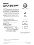 NB4N507A 3.3V/5V, 50 MHz to 200 MHz PECL Clock Synthesizer