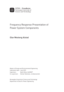 Frequency Response Presentation of Power System Components