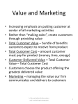 Value and Marketing