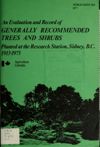 An evaluation and record of generally recommended trees and