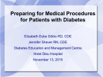 Medical Procedures and Diabetes