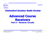 Chelmsford Amateur Radio Society Advanced Course Receivers
