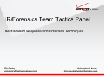 IR/Forensics Team Tactics Panel