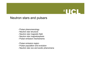 Neutron stars and pulsars