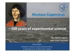 Nicolaus Copernicus – 500 years of experimental science