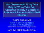 Viral Clearance with 75 mg Twice Daily or 225 mg Twice Daily
