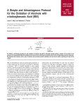 A Simple and Advantageous Protocol for the Oxidation of Alcohols