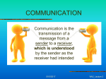 COMMUNICATION