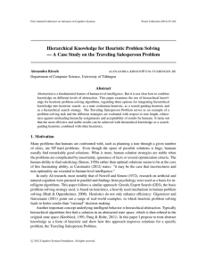 Hierarchical Knowledge for Heuristic Problem Solving — A Case