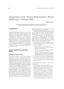 Management of the Western Shield program: Western Shield review