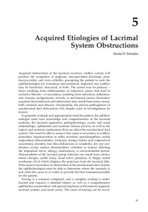 5 Acquired Etiologies of Lacrimal System Obstructions