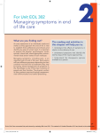 Managing symptoms in end of life care