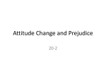 Attitude Change and Prejudice