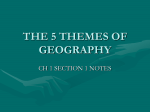 5 Themes of Geography - West Virginia Geography Awareness