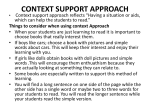 Things to consider when using context Approach