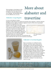 More about alabaster and travertine