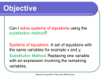 Solving Systems with Substitution