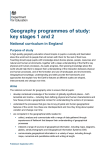 National Curriculum - Geography key stages 1 to 2